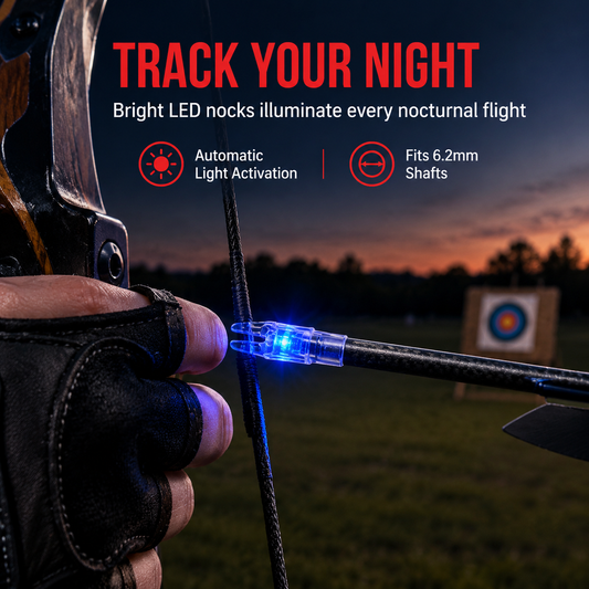 ⏳🔥LIMITED-TIME 50% OFF! ⏰Automatic LED Lighted Arrow Nock for 6.2mm Inner Diameter Arrow Shafts💡