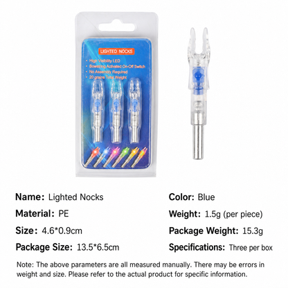 ⏳🔥LIMITED-TIME 50% OFF! ⏰Automatic LED Lighted Arrow Nock for 6.2mm Inner Diameter Arrow Shafts💡