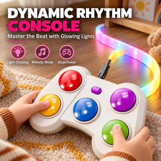 ⏳🔥LIMITED-TIME 50% OFF! ⏰🌈Handheld Light-Up Memory Game for Kids – Musical Electronic Toy with Dual Game Modes🎮