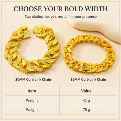⏳🔥LIMITED-TIME 50% OFF! ⏰⌚ Men's Vietnamese Sand-Gold Style Bracelet – Matte Sandblasted Finish & Watch Clasp💎