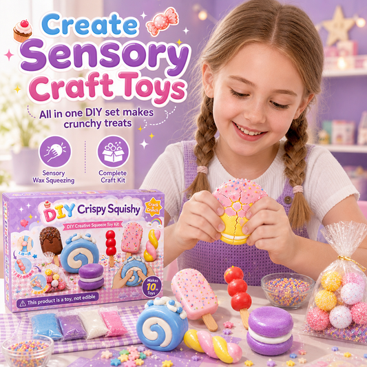 ⏳🔥LIMITED-TIME 50% OFF!⏰DIY Crispy Squeeze Ball Toy Set with Wax Coating and Satisfying Crunchy Sound for Stress Relief🎂