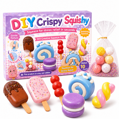 ⏳🔥LIMITED-TIME 50% OFF!⏰DIY Crispy Squeeze Ball Toy Set with Wax Coating and Satisfying Crunchy Sound for Stress Relief🎂