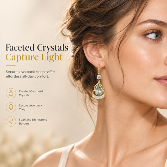 ⏳🔥LIMITED-TIME 50% OFF! ⏰🌈Elegant Rhinestone Water Drop Dangle Earrings💎