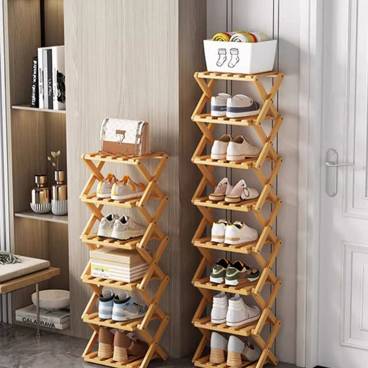 ⏳🔥LIMITED-TIME 50% OFF!⏰👟Durable Foldable Bamboo Shoe Rack 📦