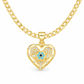 ⏳🔥LIMITED-TIME 50% OFF! ⏰ 18K Gold Plated Evil Eye Heart Necklace & Earrings Jewelry Set🧿✨