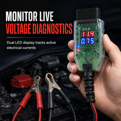 ⏳🔥LIMITED-TIME 50% OFF! ⏰Car OBD Battery Replacement Tool and Computer Memory Saver with Digital Display Leakage Detector